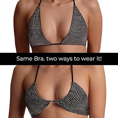 Rhinestone Bikini for Women - Sparkly Crystal Two Piece Swimsuit - Luxury Glam Brazilian Cut Bathing Suit
